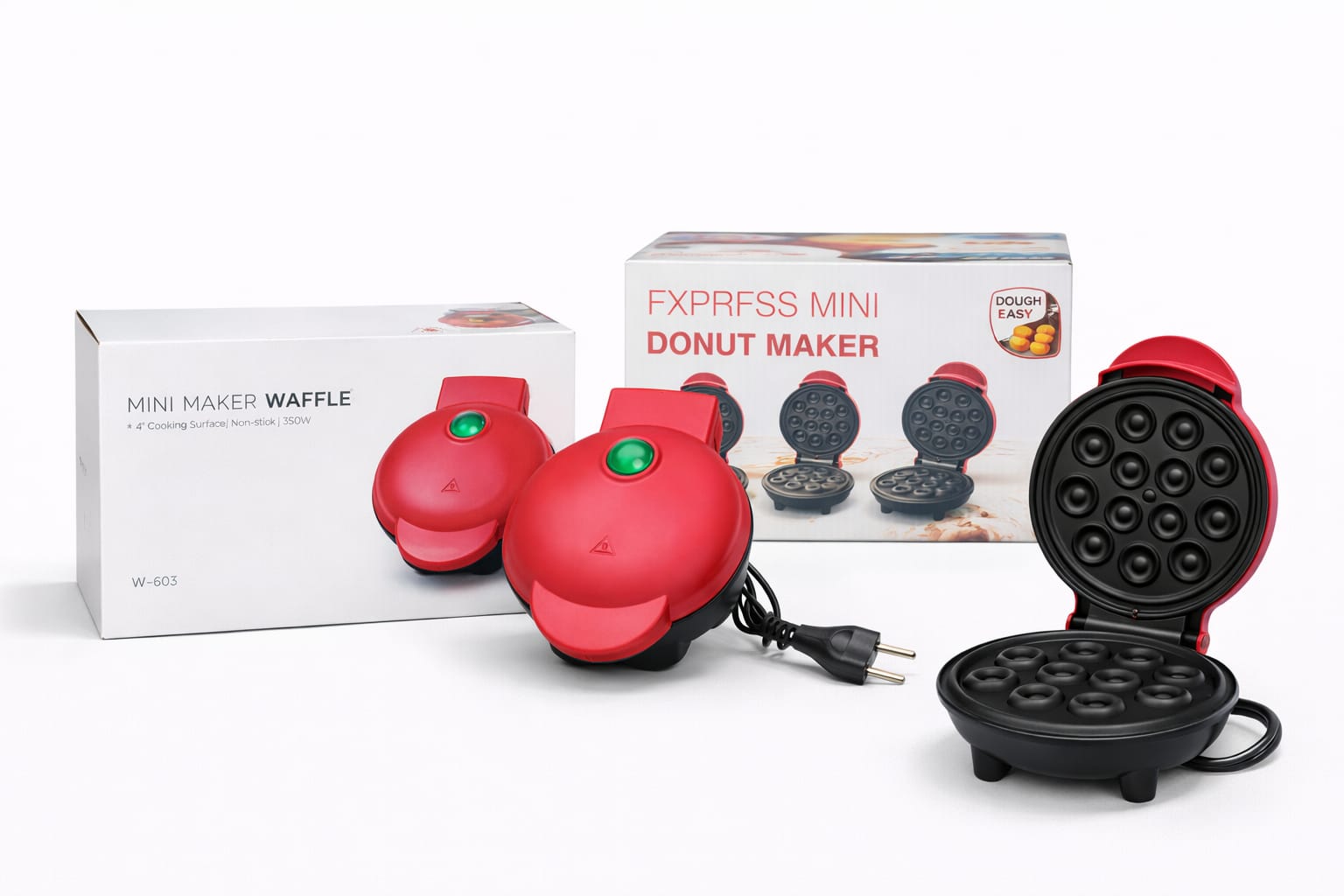 Mini Waffel- und Donut Maker Set